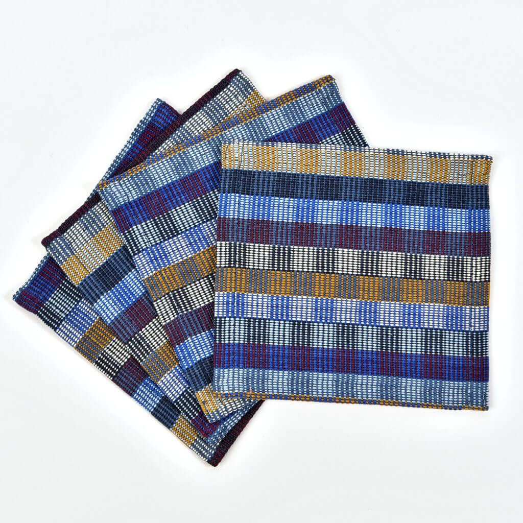 Hand Woven Cuadritos Drink Coasters