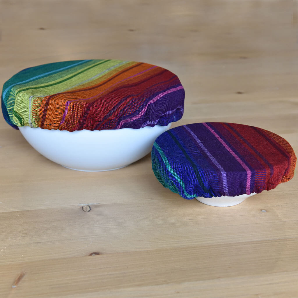 Hand Woven Bowl Cover | Rainbow
