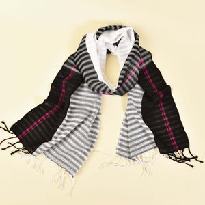 Black & White Block with Magenta