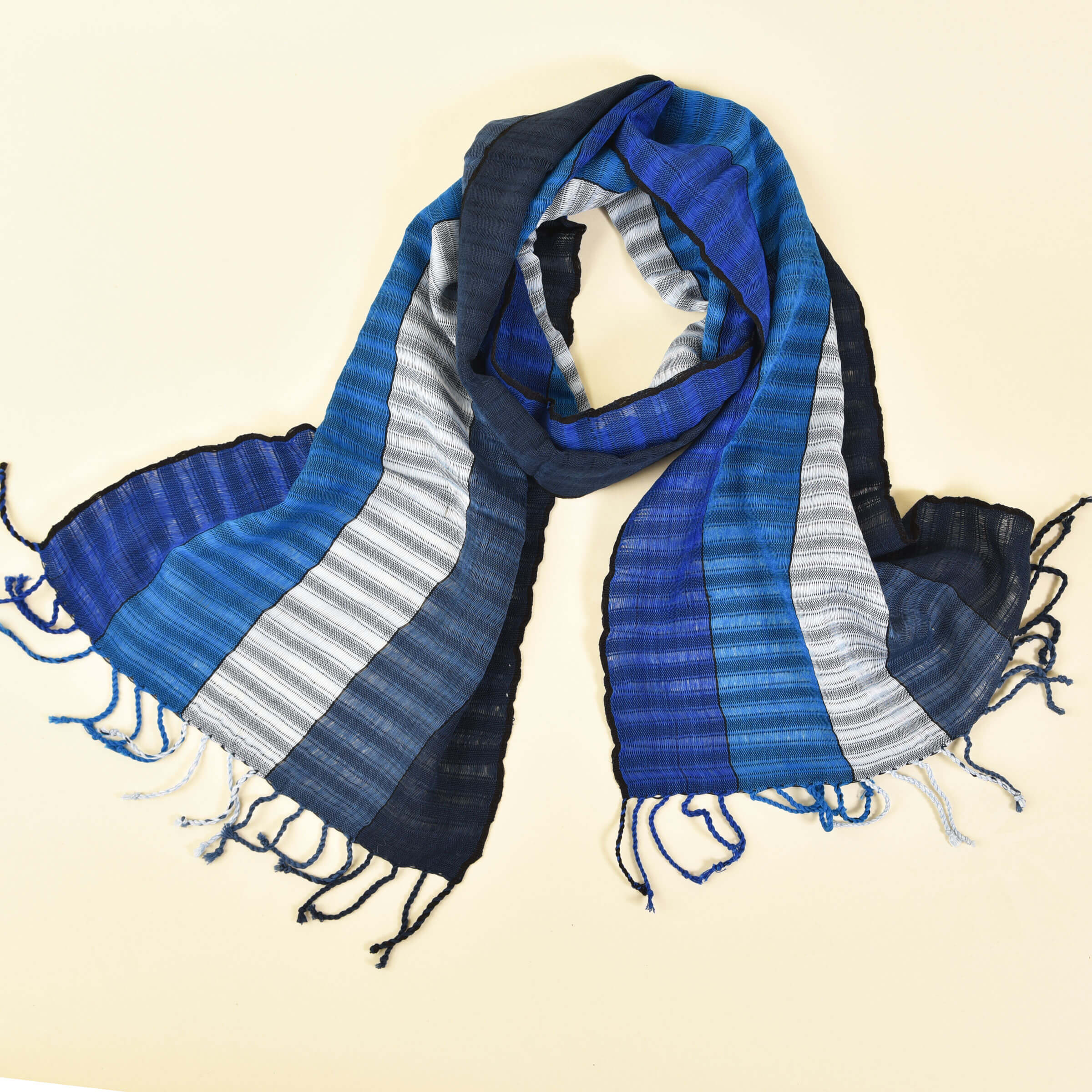 Hand Woven Fringed Scarf