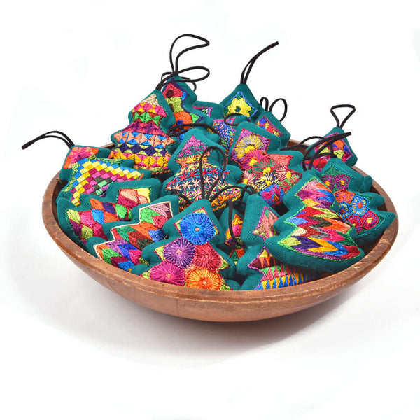Hand Embroidered Christmas Ornaments