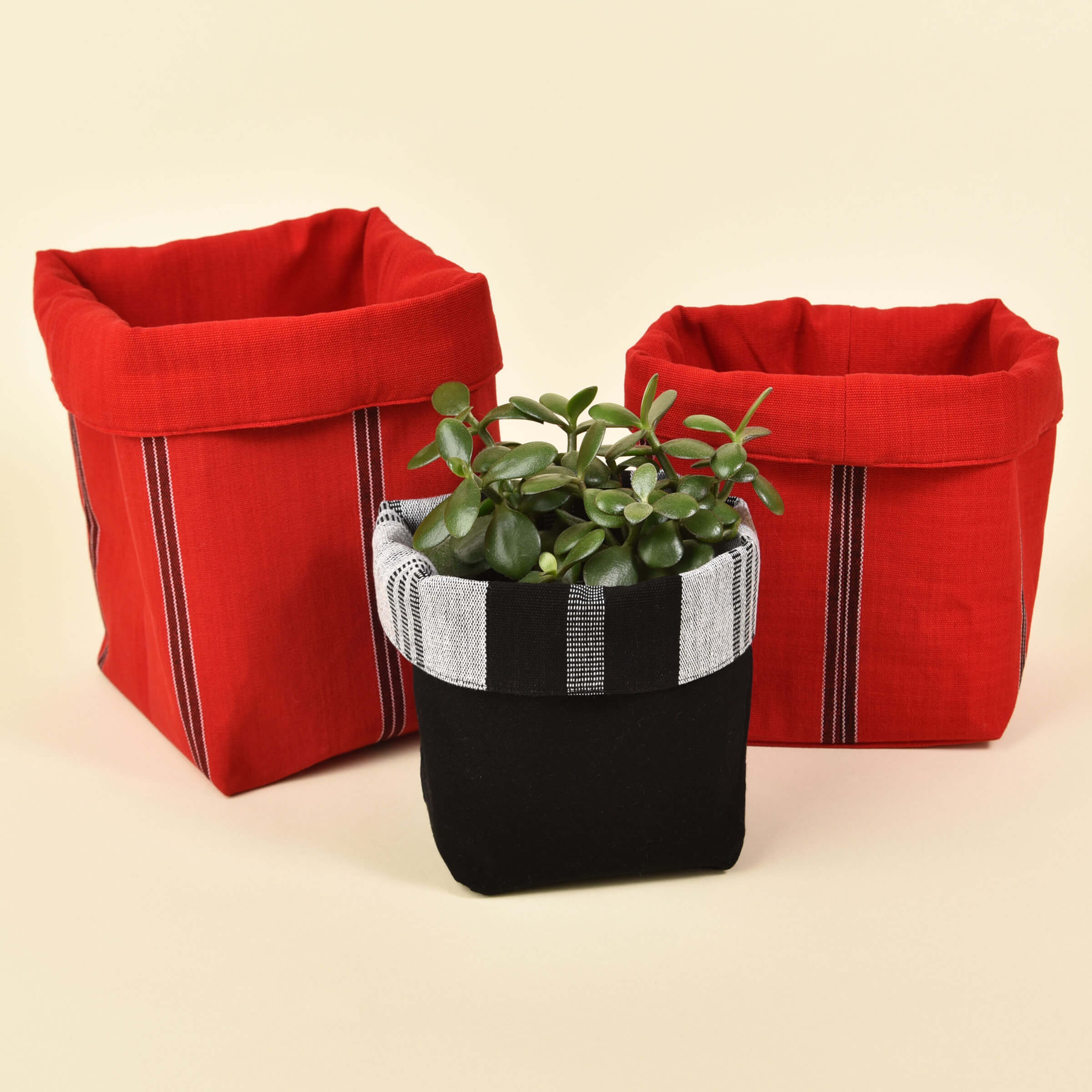 Handwoven Fabric Storage Basket