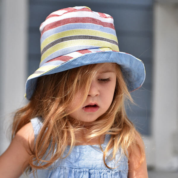 Hand Woven Child Bucket Hat | Gone Fishin'