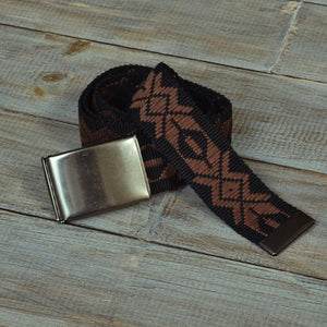 Brown Embroidery on Black