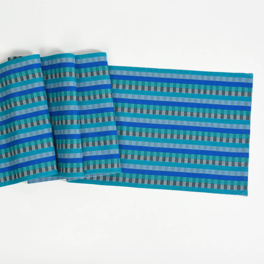 Hand Woven Cuadritos Table Runner