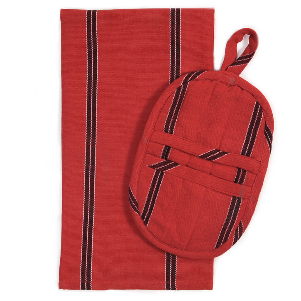 Hand Woven Dish Towel & Pot Holder Gift Set