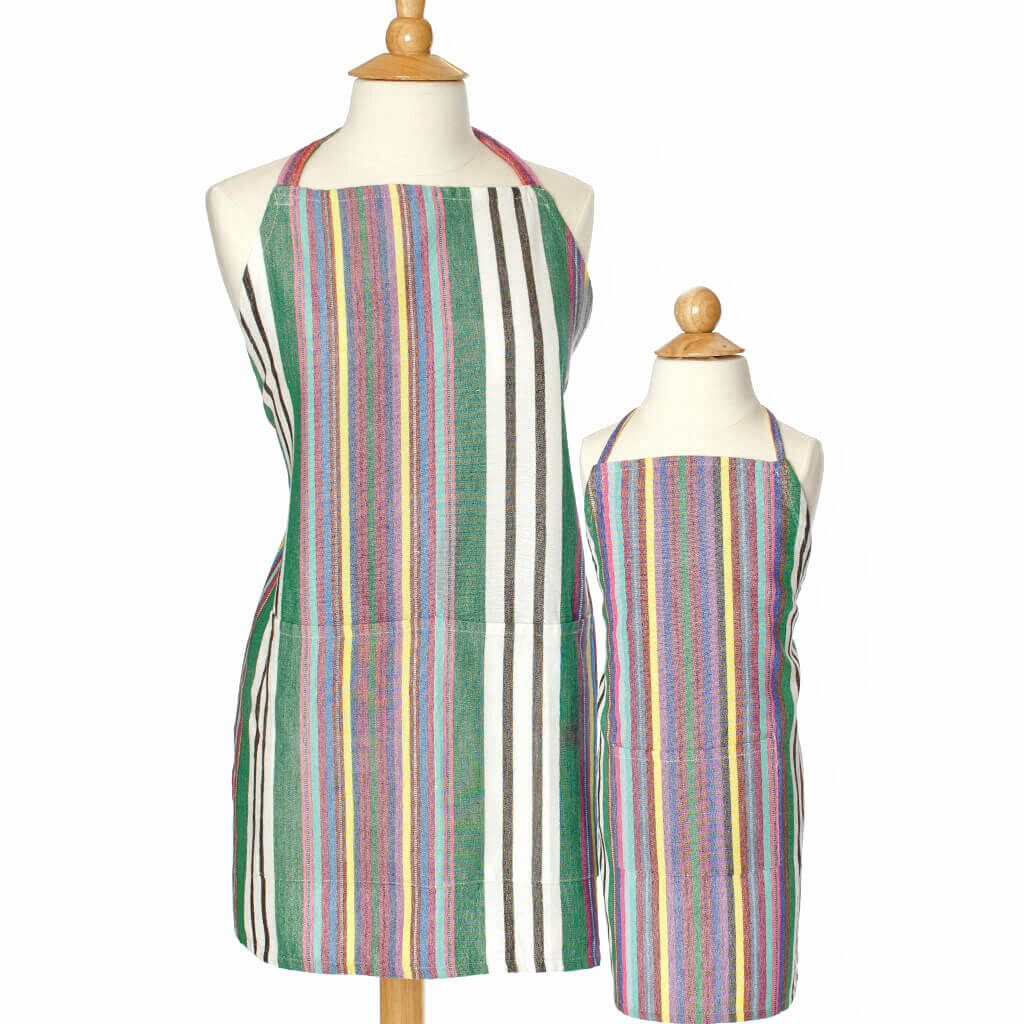 Child & Adult Matching Hand Woven Bib Aprons