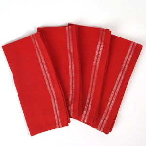 Red with Silver