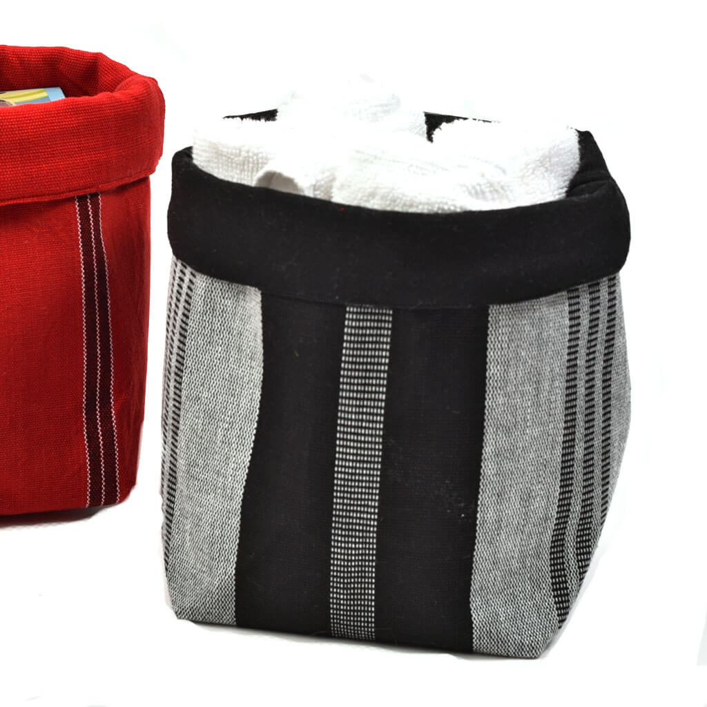 Handwoven Fabric Storage Basket