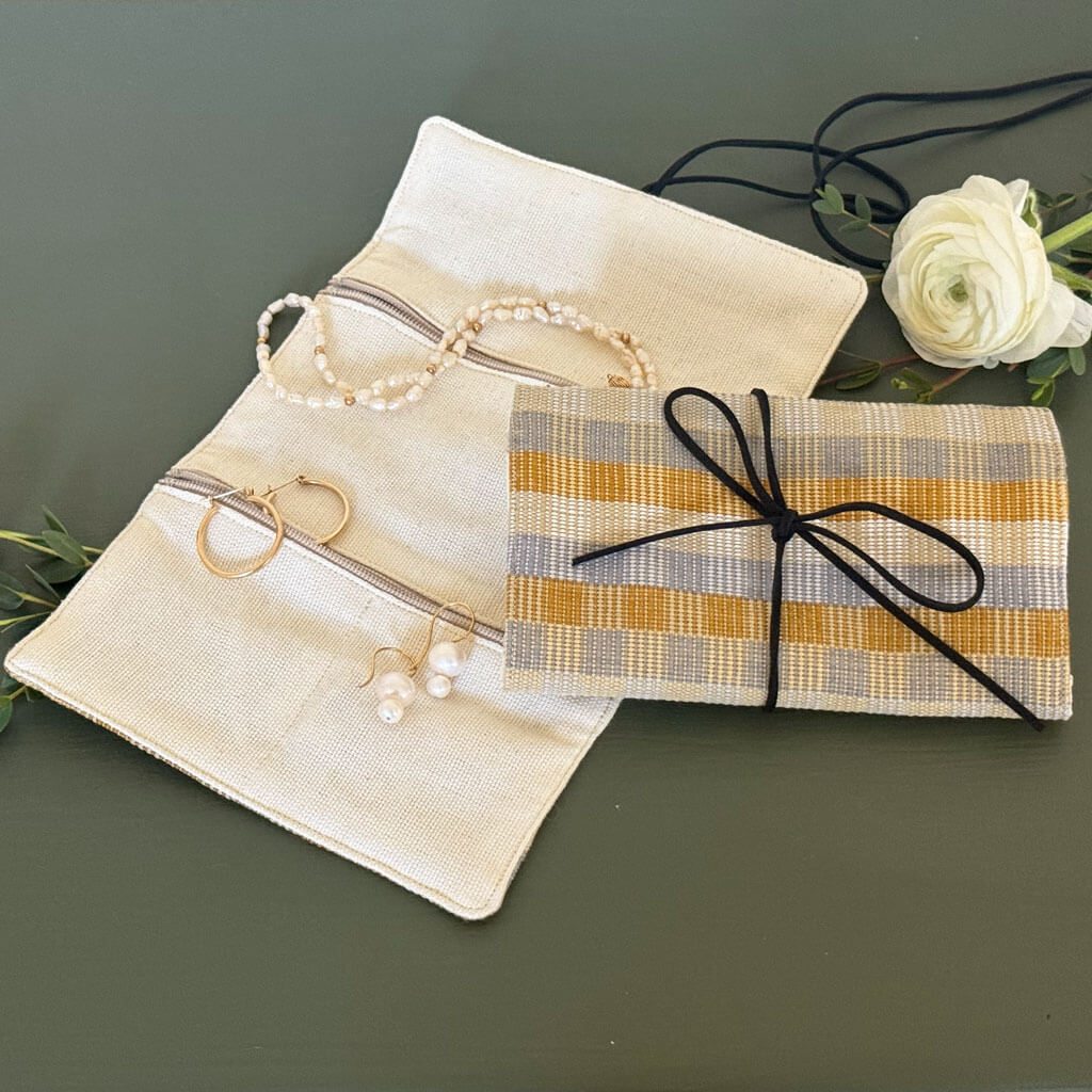 Hand Woven Mini Jewelry Roll