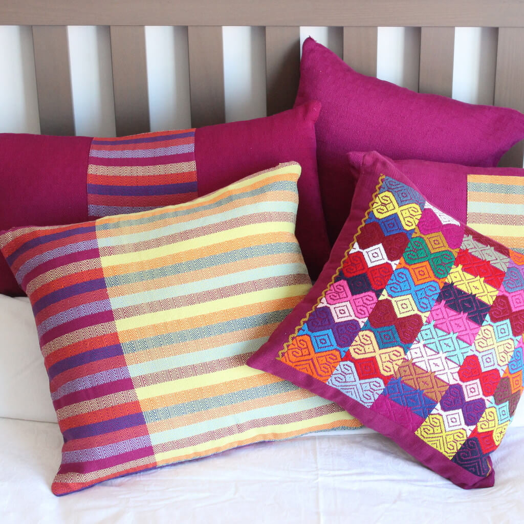 selection of magenta pillows