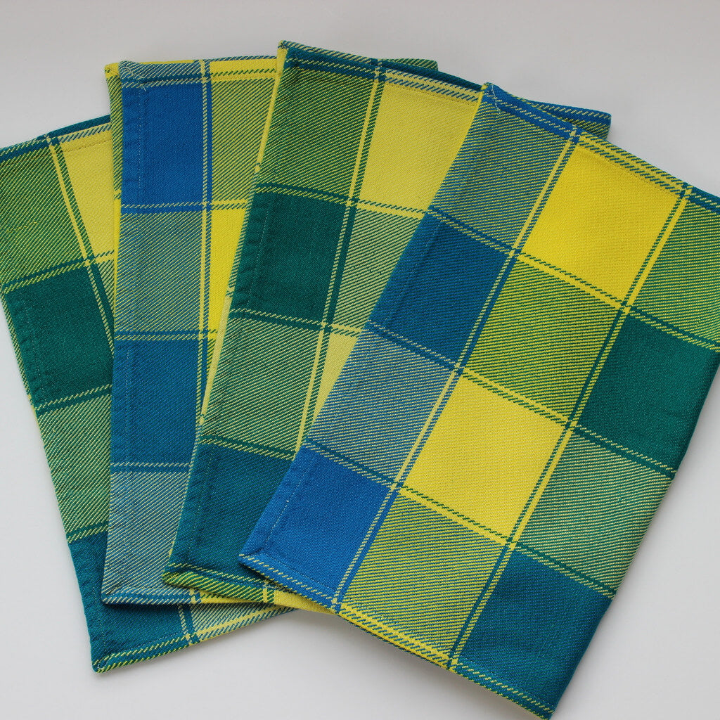 Plaid Twill Placemats | Ocean Yellow