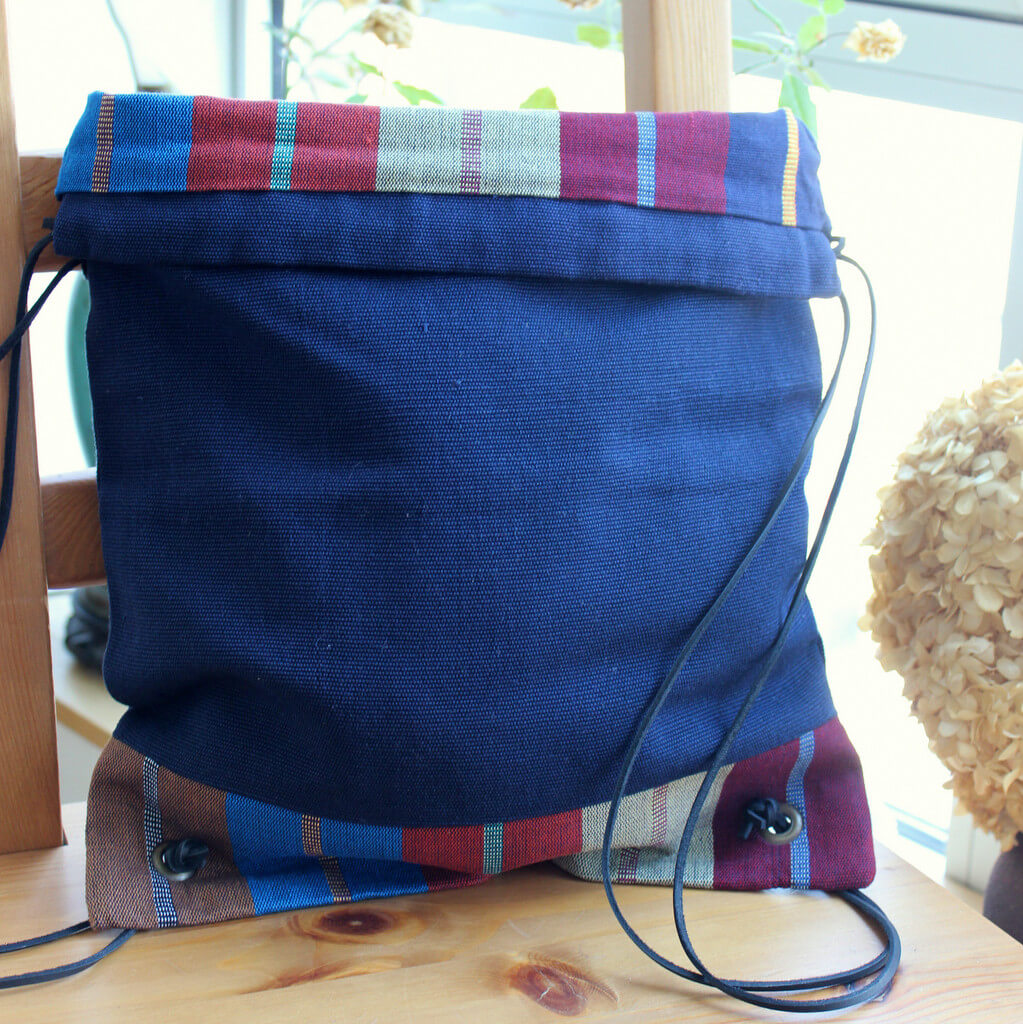 Drawstring Backpack | Indigo Blue