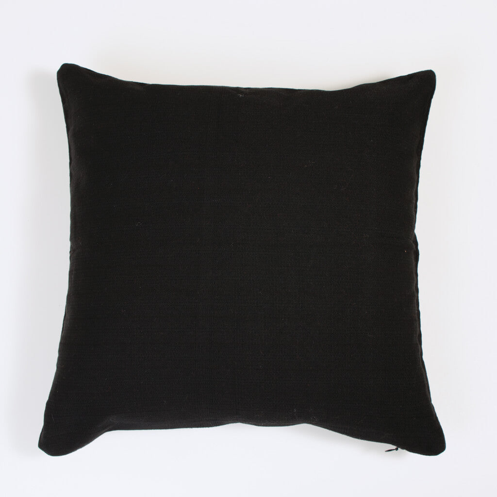 Guatemala Hand Woven Black & White Throw Pillow | Design "B"