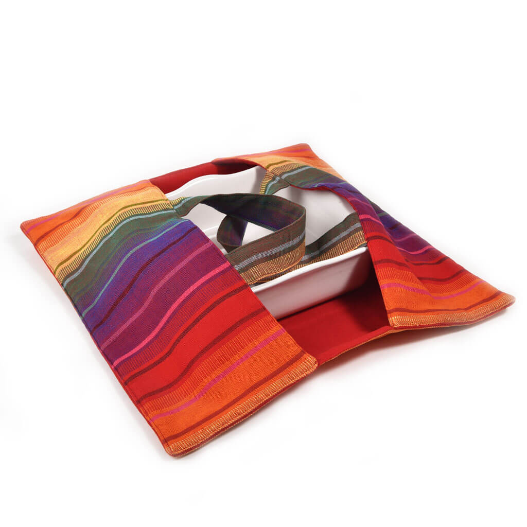 Hand Woven Covered Dish Tote
