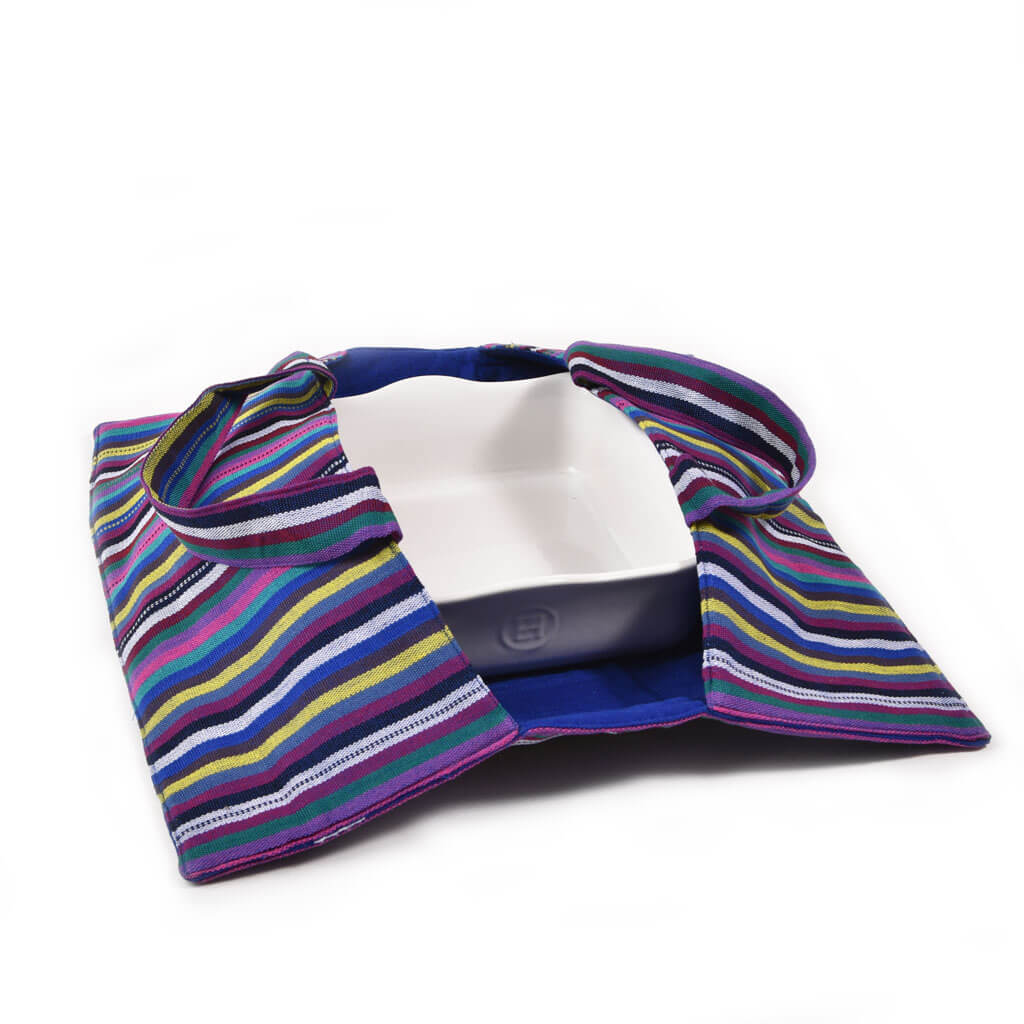 Blue Covered Dish Tote. 