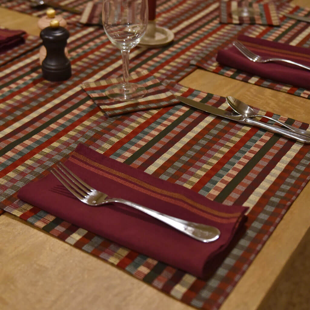 Hand Woven Cuadritos Placemats | Forest