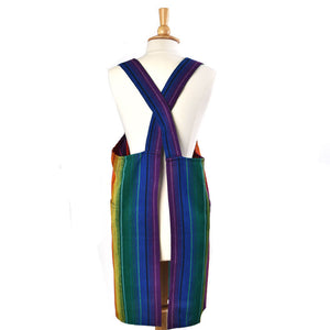 Rainbow with stripes, Crossback apron.