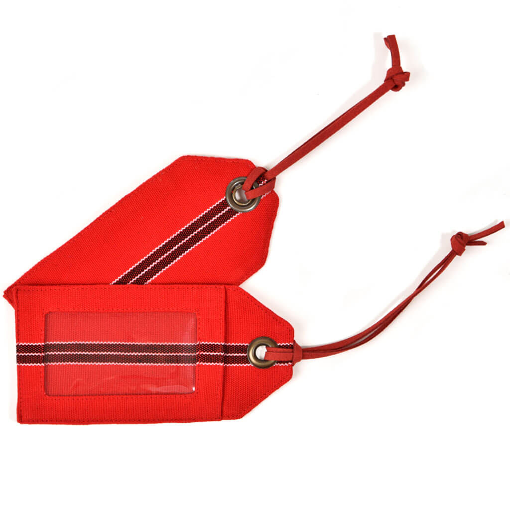 Mayamam Stripe Luggage Tags | Cajola Red
