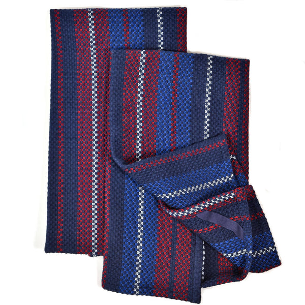 Hand Woven Hache Dish Towel with Dish Cloth Blue Fair Trade Mayamam Weavers