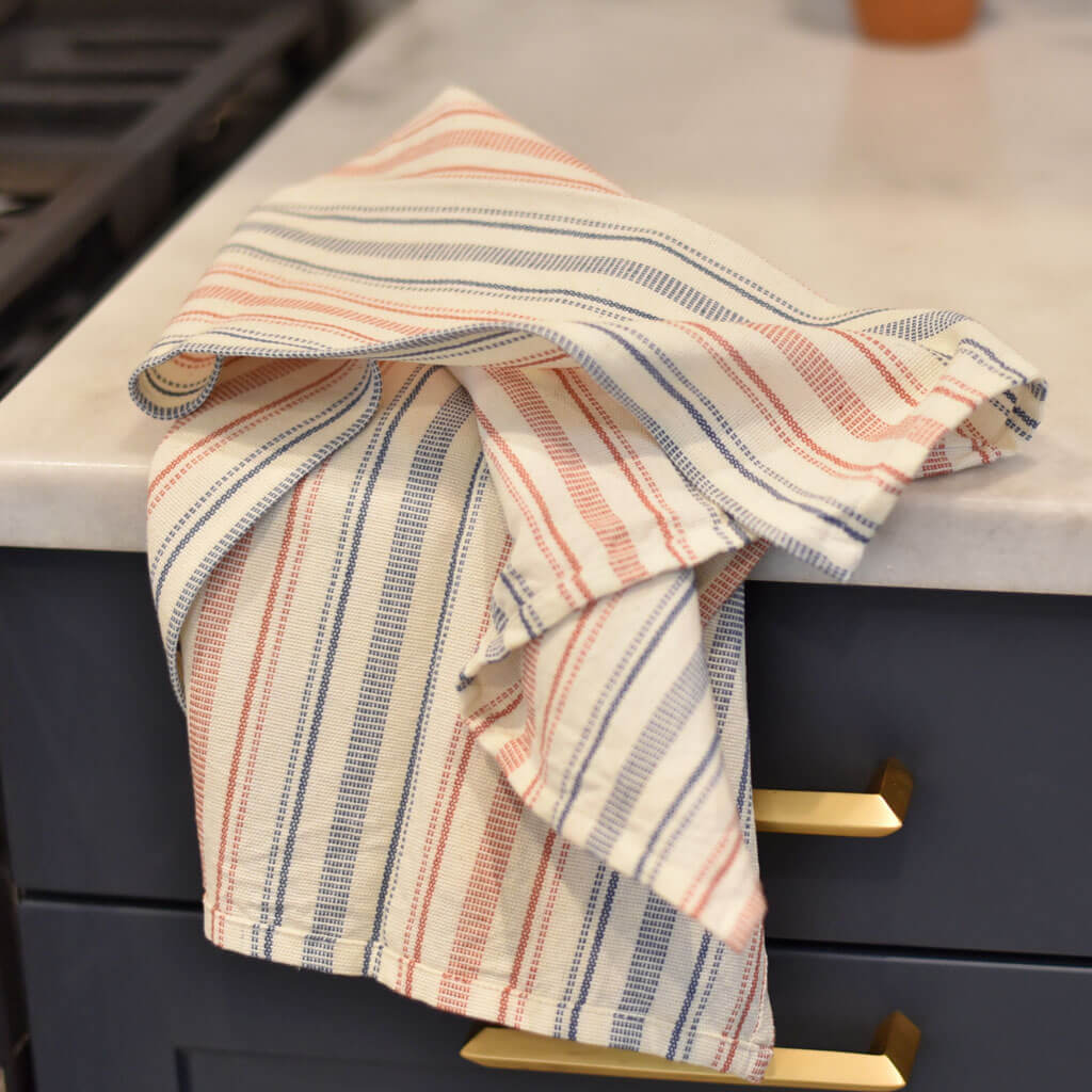 Hand Woven Striped Kitchen Towels | Ticking Stripe