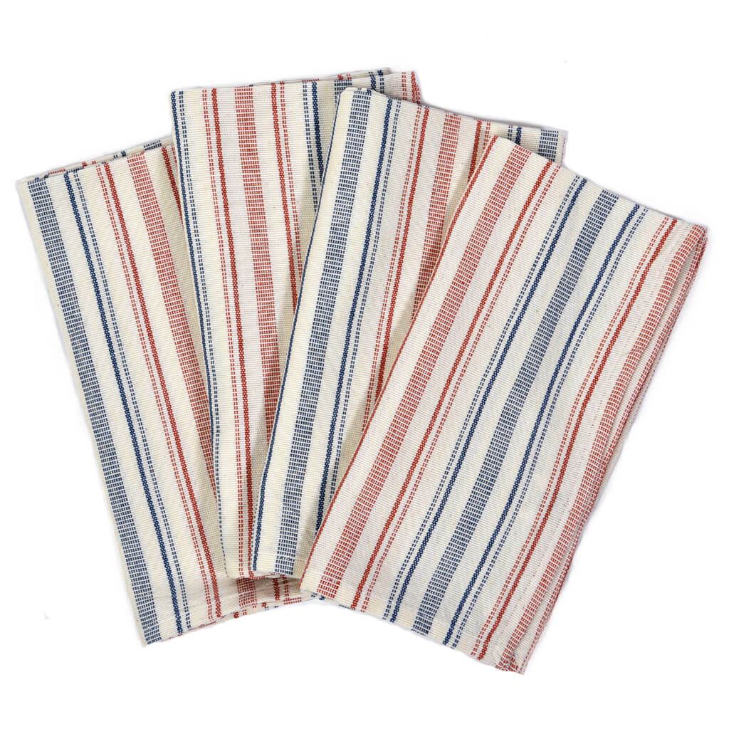 Hand Woven Table Napkins | Ticking Stripe