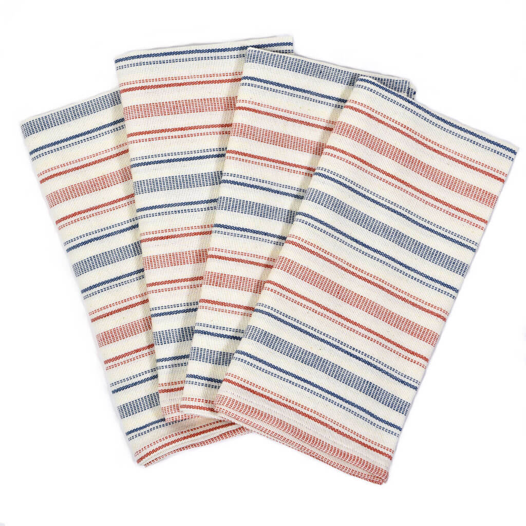 Hand Woven Table Napkins | Ticking Stripe