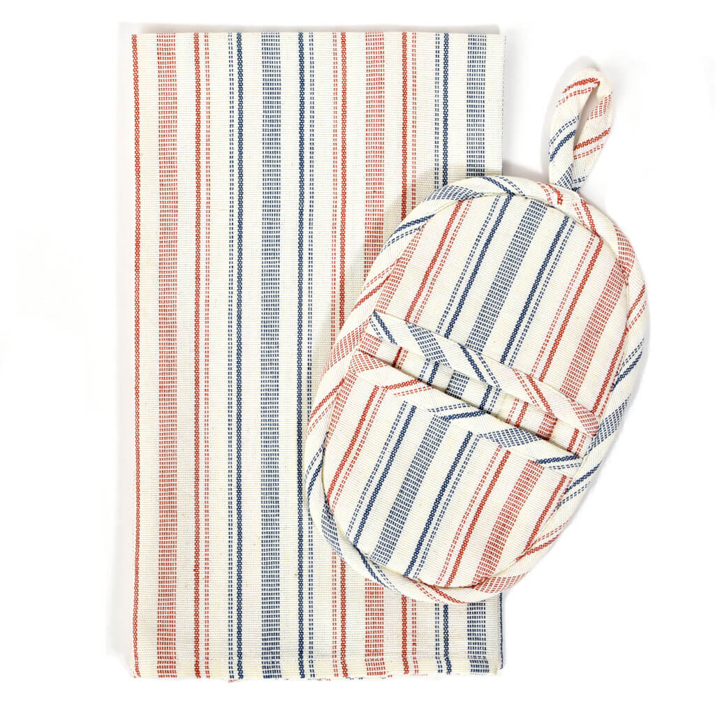Hand Woven Dish Towel & Pot Holder Gift Set
