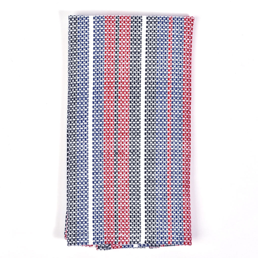 Hache Dish Towels | Red White & Blue Stripes on White