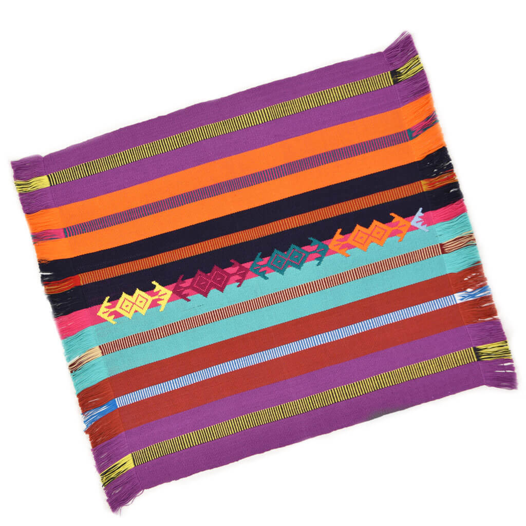 Guatemala Hand Woven Celebration Basket Liner | Lilac