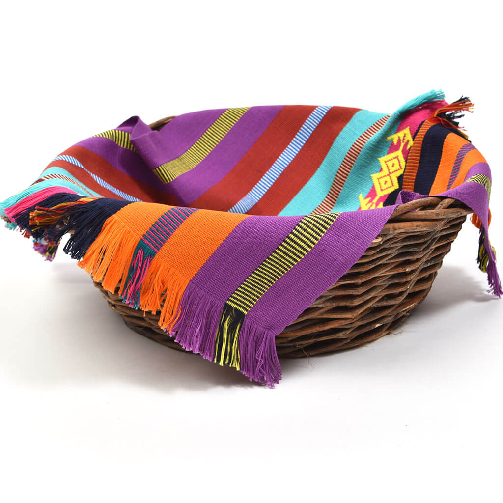 Guatemala Hand Woven Celebration Basket Liner | Lilac