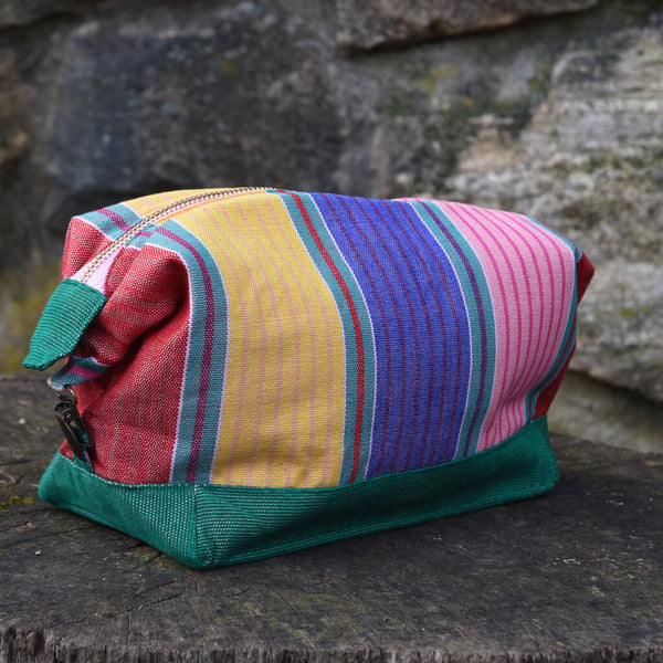 Hand Woven Multicolor Toiletry Bag Fair Trade Mayamam Weavers