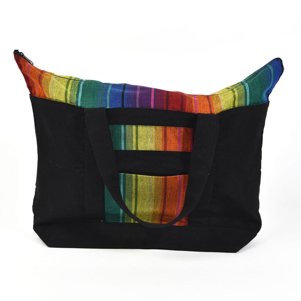 Fashion Element Black Multicolored Canvas Bag Fashion Element Black Multicolored Canvas Bag | Mercari main image 3