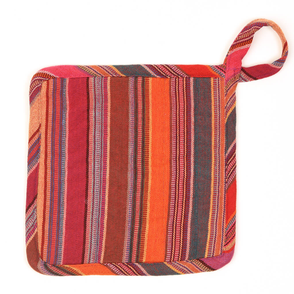 Hand Woven Square Pot Holder | Berry Jubilee