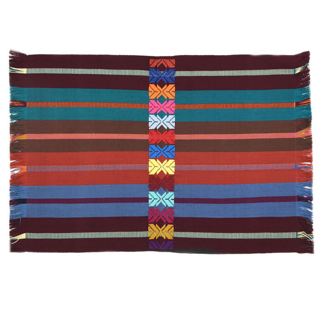 Guatemala Hand Woven Celebration Placemat Set | Rich Earth Tones