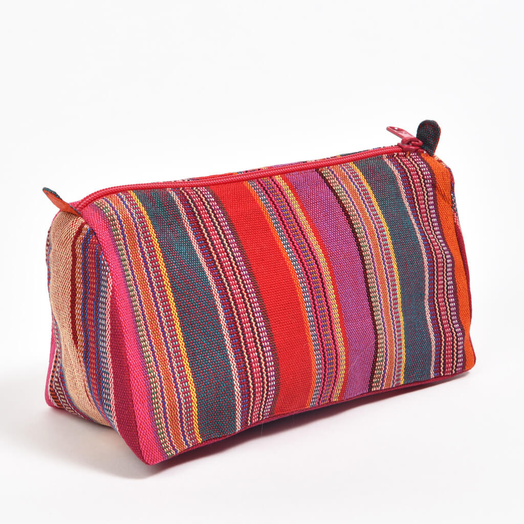 Magenta Cosmetic bag.