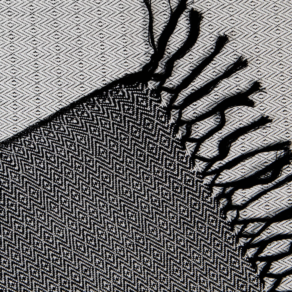 Hand Woven Shawl | Black & White with variations