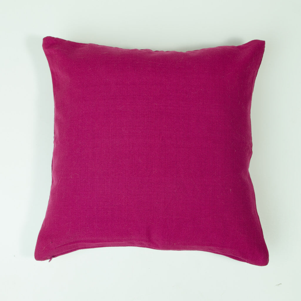 Magenta Brocade Throw Pillow | Design "E"