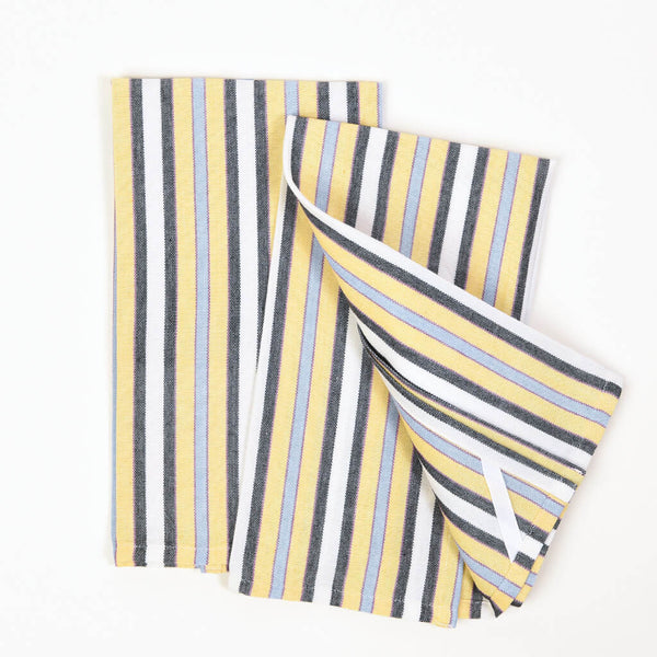 Brown Stripes Hand Woven Dish Towels Fair Trade Mayamam Weavers