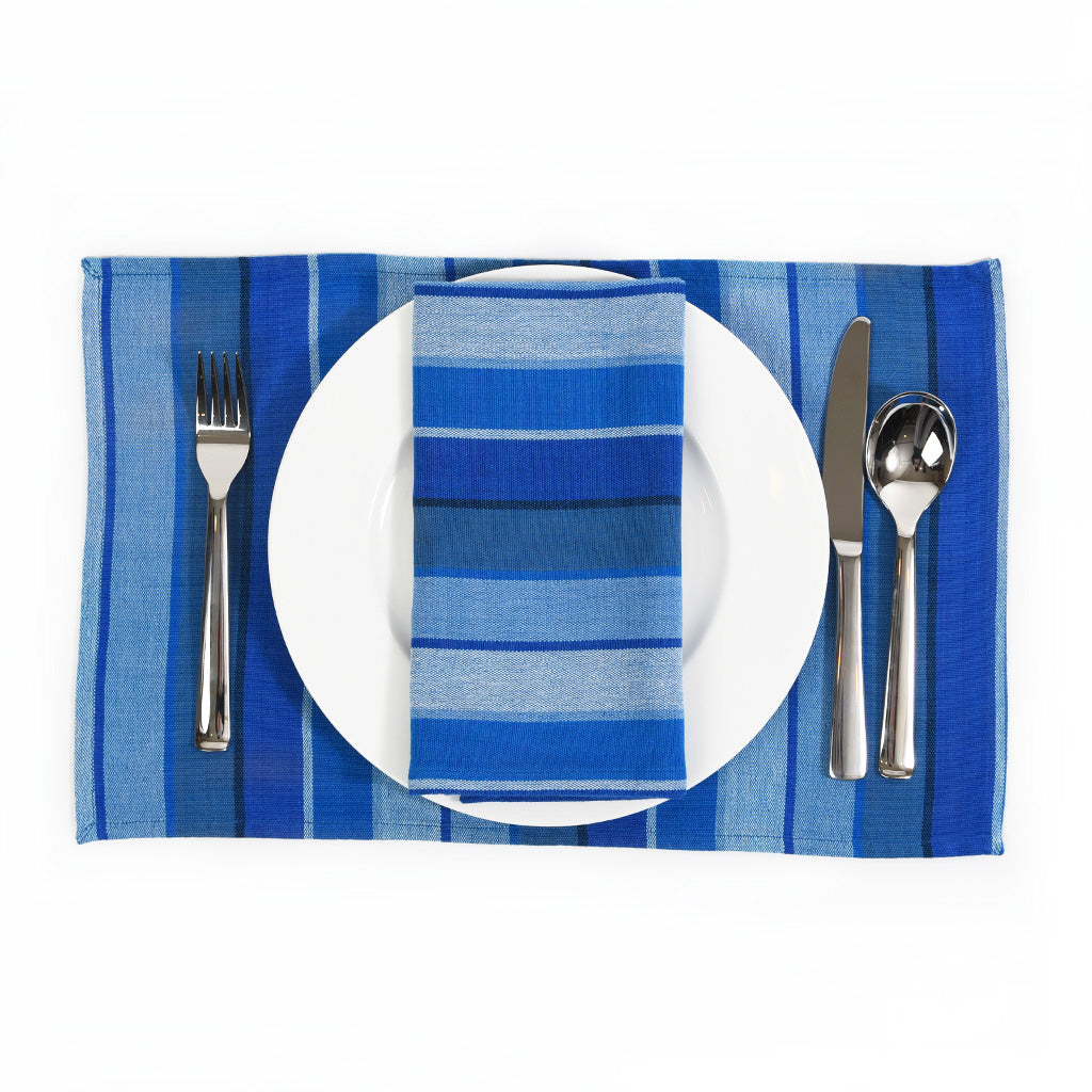 Hand Woven Striped Placemat Set