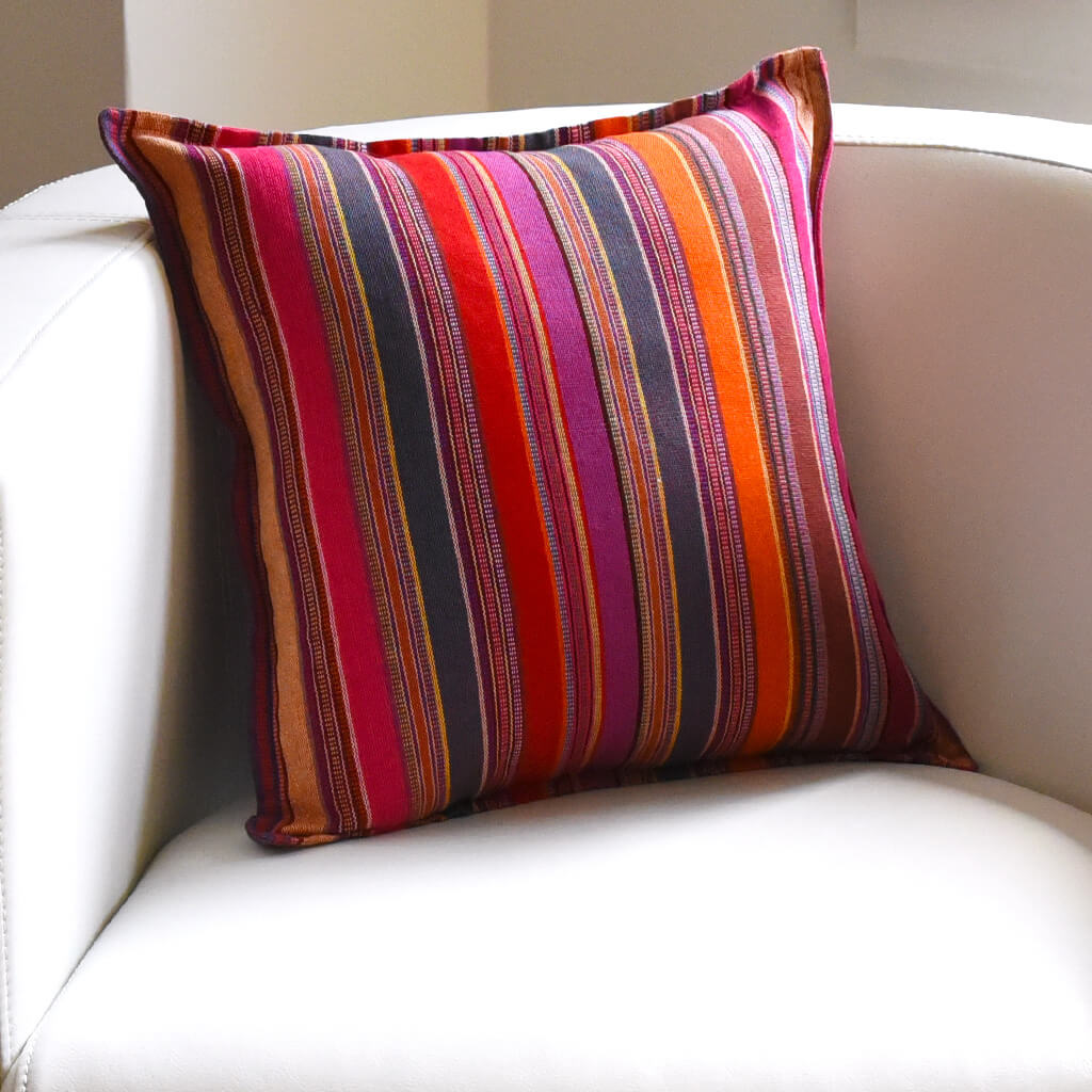 Berry Jubilee Affordable Throw Pillow Benefits Women Mayamam Weavers