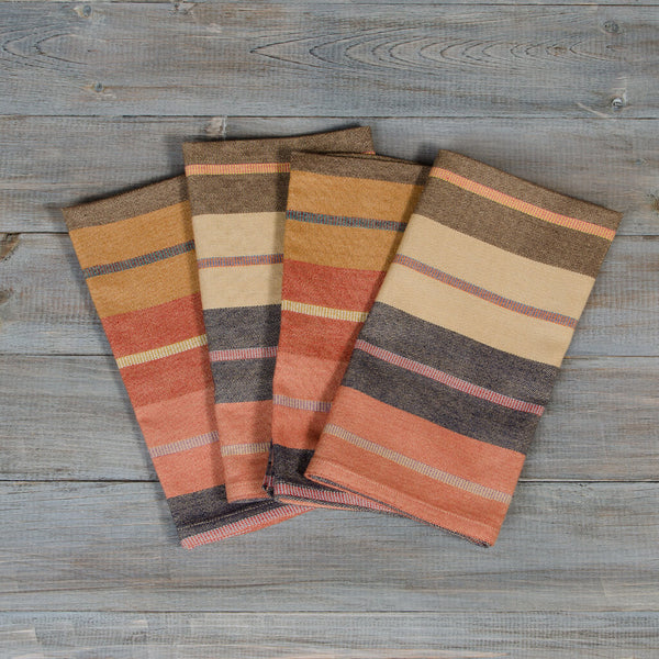 Hand Woven Caramel brown Table Napkins Fair Trade Mayamam Weavers