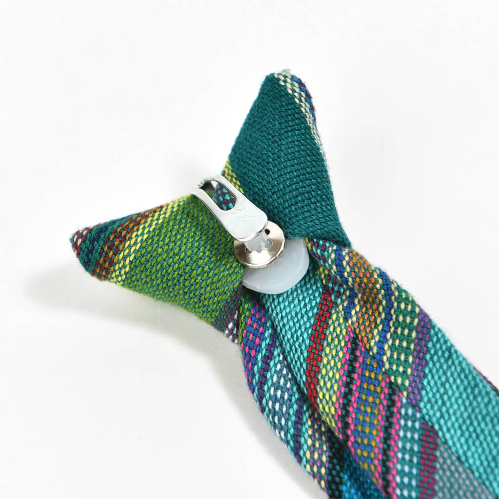 Hand Woven Men's & Boy's Tie Matching Set | Quetzal jade