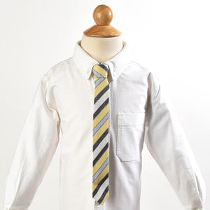 Yellow, Black, white and light blue Boy's Necktie
