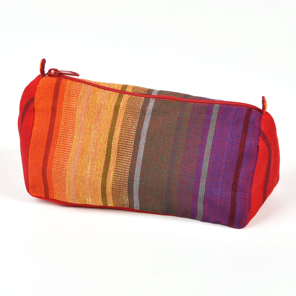 Hand Woven Cosmetic Bag | Bright Rainbow