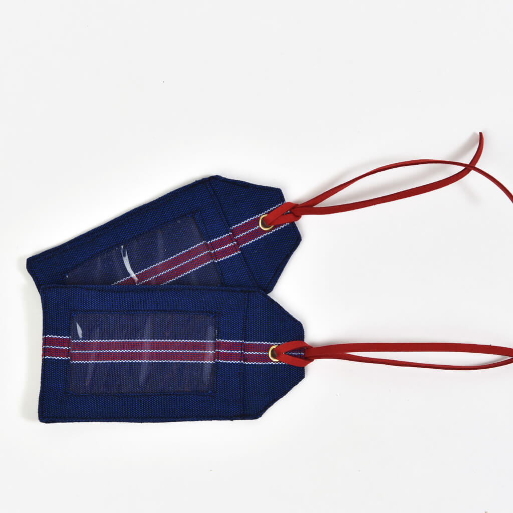 Mayamam Stripe Luggage Tags | Red, White & Blues