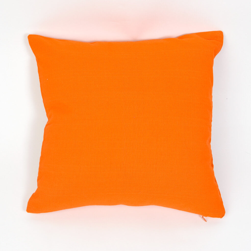 Tangerine Brocade Throw Pillow | Design "C"