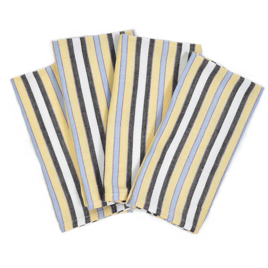 Hand Woven Table Napkins | Country French Stripes