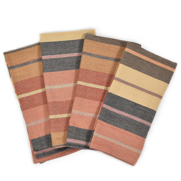 Hand Woven Caramel brown Table Napkins Fair Trade Mayamam Weavers