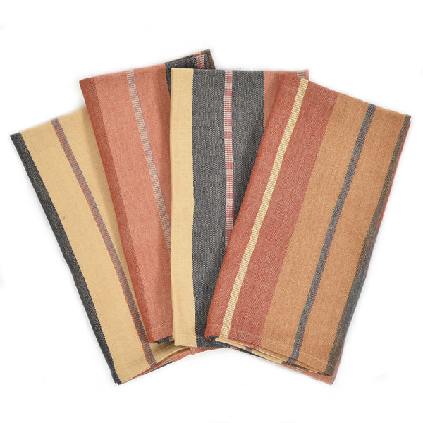 Hand Woven Caramel brown Table Napkins Fair Trade Mayamam Weavers